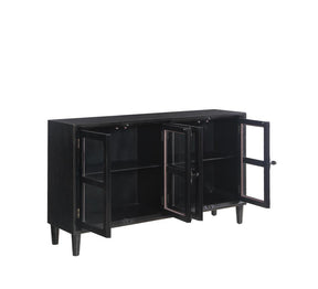 Sylvia 4-door Accent Cabinet Black - Half Price Furniture