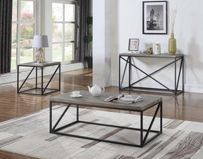 Birdie Square End Table Sonoma Grey - Half Price Furniture