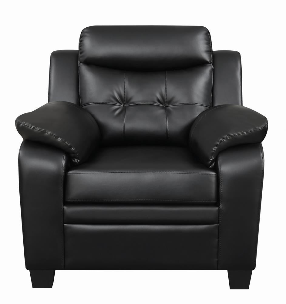 Finley Tufted Upholstered Chair Black - Half Price Furniture