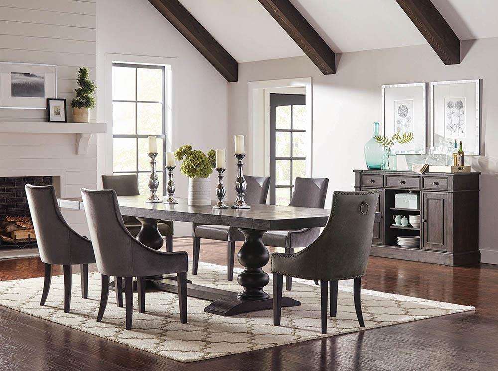 Phelps Rectangular Dining Table Antique Noir - Half Price Furniture