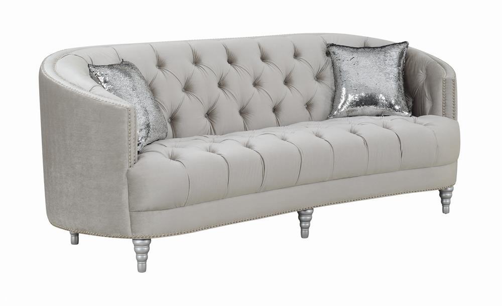 Avonlea Sloped Arm Tufted Sofa Grey - Half Price Furniture