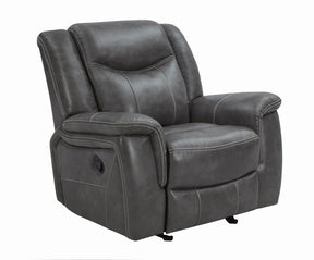 Conrad Upholstered Motion Glider Recliner Grey - Half Price Furniture