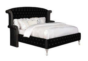 Deanna Eastern King Tufted Upholstered Bed Black - Half Price Furniture
