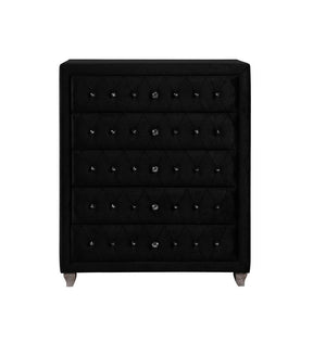 Deanna Deanna 5-drawer Rectangular Chest Black - Half Price Furniture