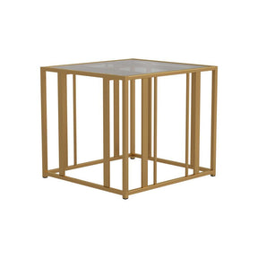 Adri Metal Frame End Table Matte Brass Half Price Furniture