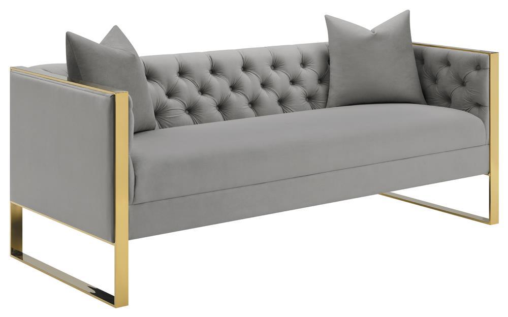 Eastbrook Tufted Back Sofa Grey - Half Price Furniture