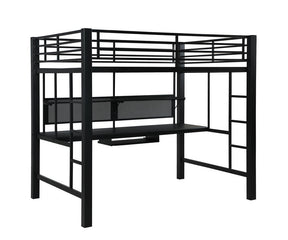 Avalon Full Workstation Loft Bed Black - Half Price Furniture