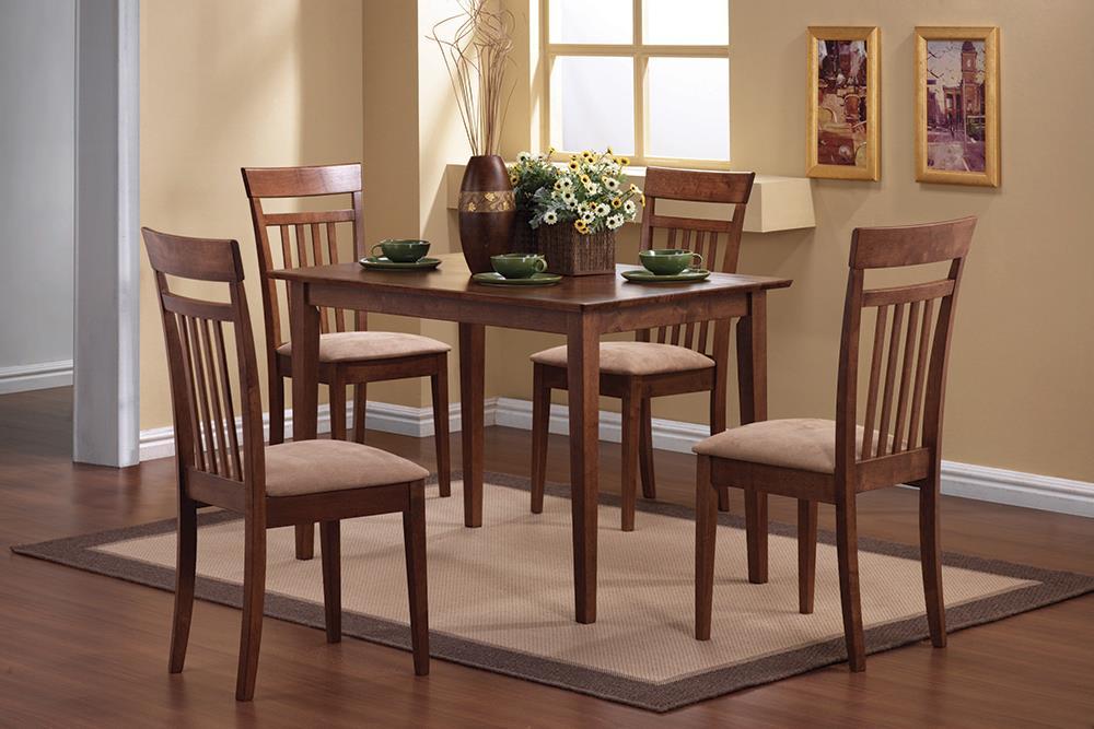 Robles 5-piece Dining Set Chestnut and Tan - Half Price Furniture
