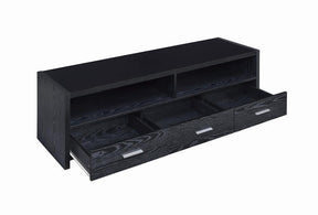 Alton 62" 3-drawer TV Console Black Oak - Half Price Furniture