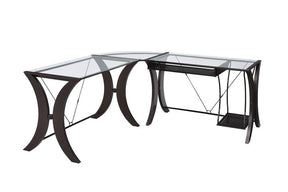 Monterey 3-piece L-shaped Computer Desk Set Cappuccino - Half Price Furniture