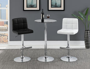 Lenny Adjustable Bar Stools Chrome and Black (Set of 2) - Half Price Furniture