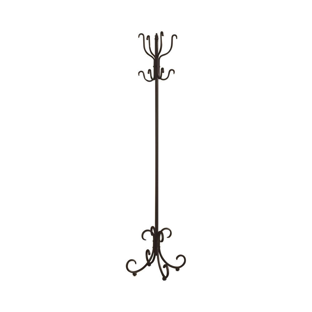 Kiefer Coat Rack with 12 Hooks Black - Half Price Furniture