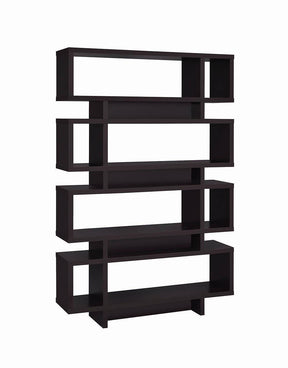 Reid 4-tier Open Back Bookcase Cappuccino - Half Price Furniture