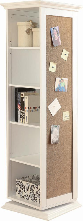 Robinsons Swivel Accent Cabinet with Cork Board White - Half Price Furniture