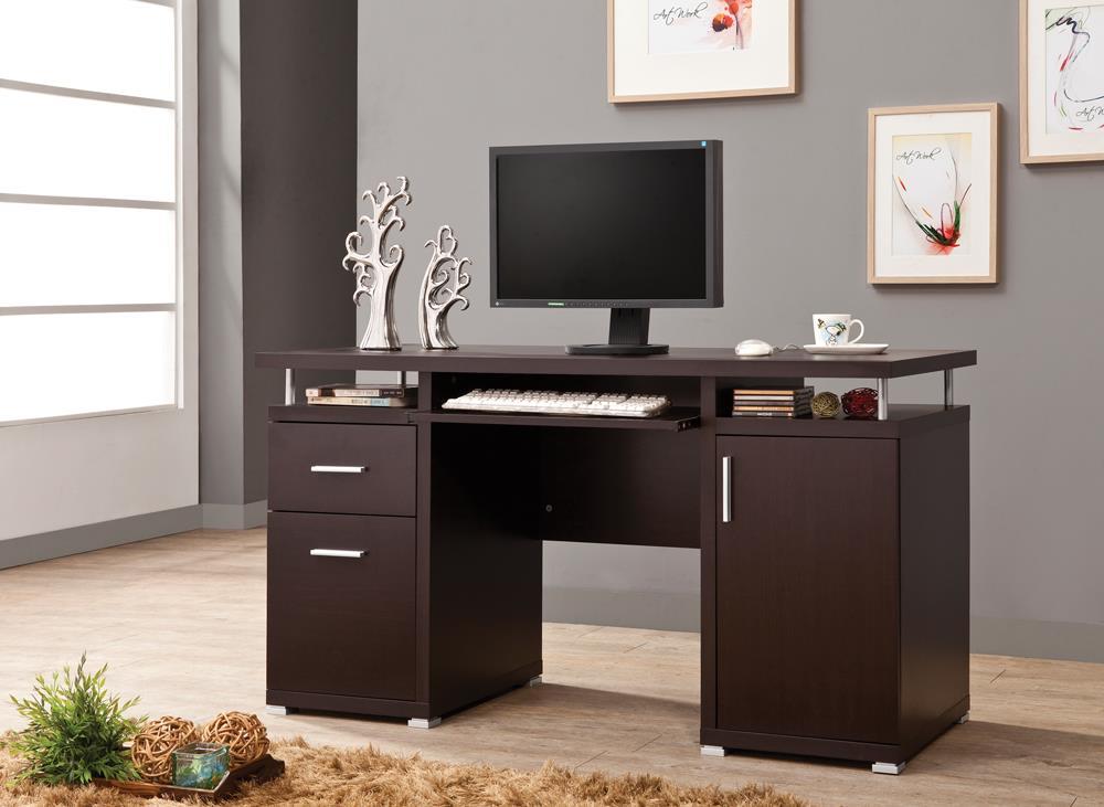 Tracy 2-drawer Computer Desk Cappuccino - Half Price Furniture