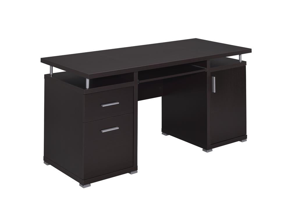 Tracy 2-drawer Computer Desk Cappuccino - Half Price Furniture