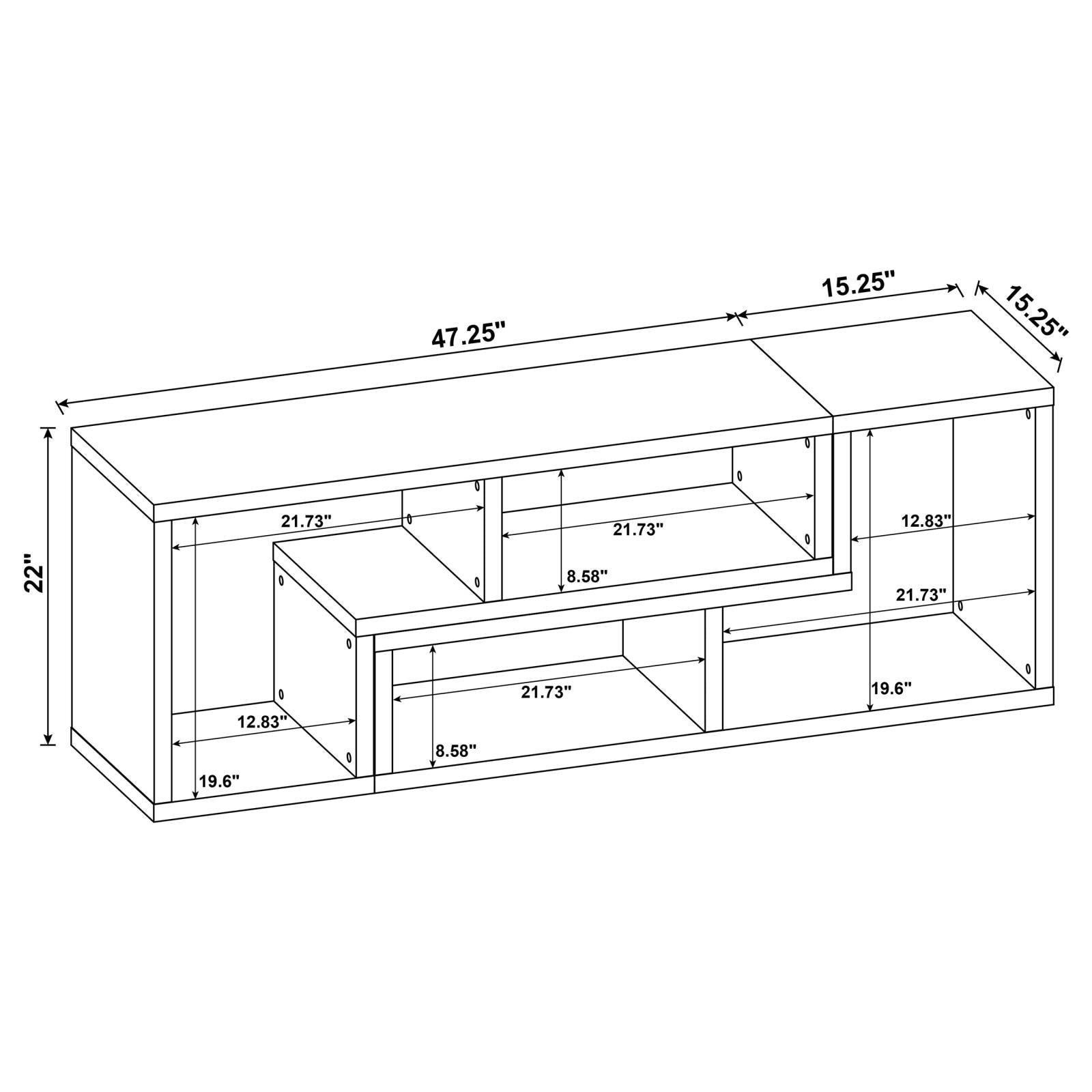 Velma Convertible TV Console and Bookcase Cappuccino - Half Price Furniture