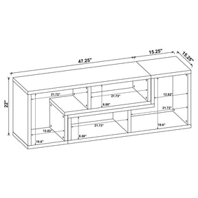 Velma Convertible TV Console and Bookcase Cappuccino - Half Price Furniture