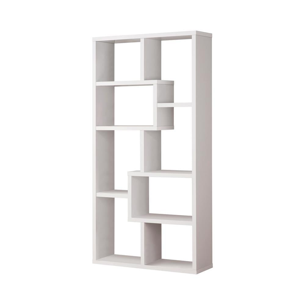 Theo 10-shelf Bookcase White - Half Price Furniture