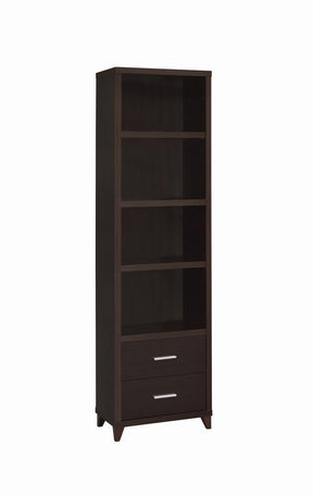 Lewes 2-drawer Media Tower Cappuccino - Half Price Furniture