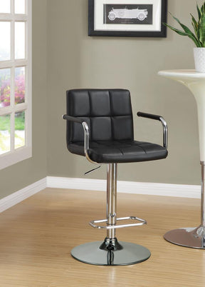 Palomar Adjustable Height Bar Stool Black and Chrome - Half Price Furniture