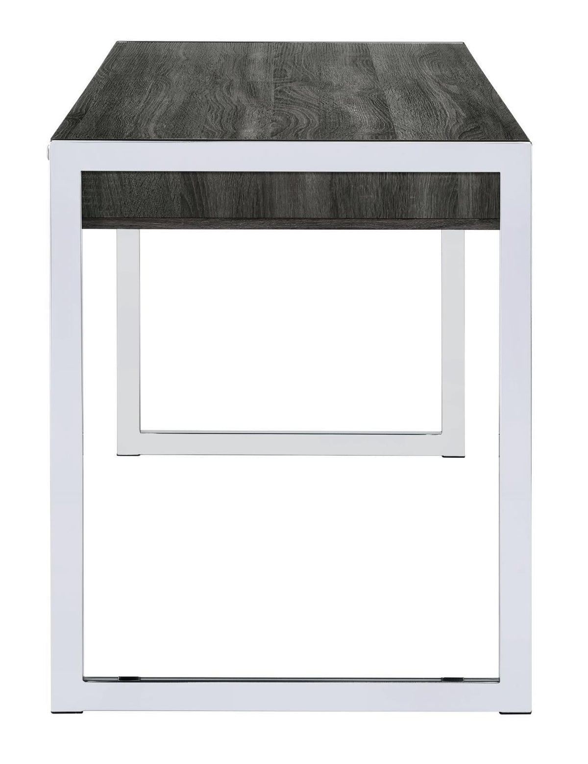 Wallice 2-drawer Writing Desk Weathered Grey and Chrome - Half Price Furniture