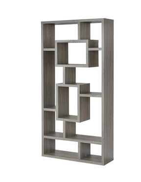 Howie 10-shelf Bookcase Weathered Grey - Half Price Furniture