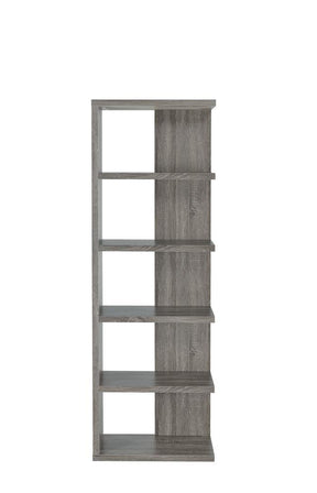 Harrison 5-tier Bookcase Weathered Grey - Half Price Furniture