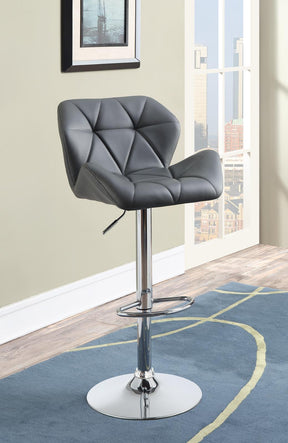 Berrington Adjustable Bar Stools Chrome and Grey (Set of 2) - Half Price Furniture