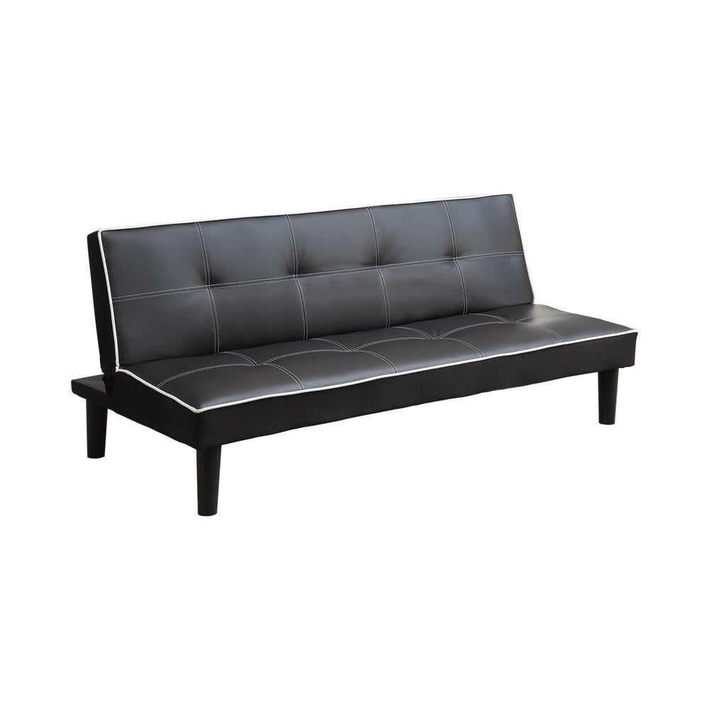 Katrina Tufted Upholstered Sofa Bed Black - Half Price Furniture