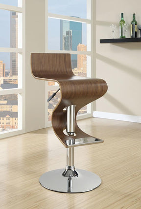Covina Adjustable Bar Stool Walnut and Chrome - Half Price Furniture