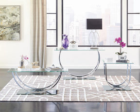 Danville U-shaped Coffee Table Chrome - Half Price Furniture