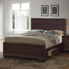 Kauffman Queen Panel Bed Dark Cocoa - Half Price Furniture