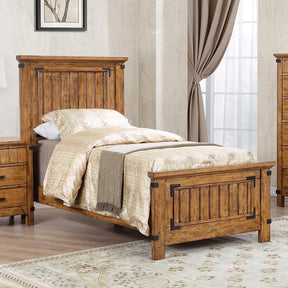 Brenner Twin Storage Bed Rustic Honey  Half Price Furniture