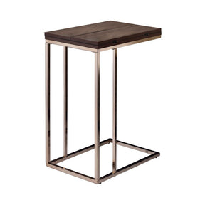 Pedro Expandable Top Accent Table Chestnut and Chrome - Half Price Furniture