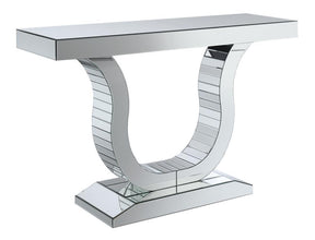 Saanvi Console Table with U-shaped Base Clear Mirror - Half Price Furniture