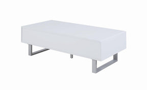 Atchison 2-drawer Coffee Table High Glossy White - Half Price Furniture