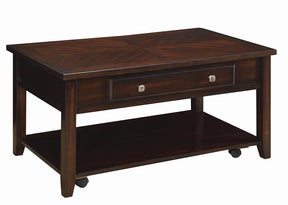 Bradford Rectangular Lift Top Coffee Table Walnut - Half Price Furniture