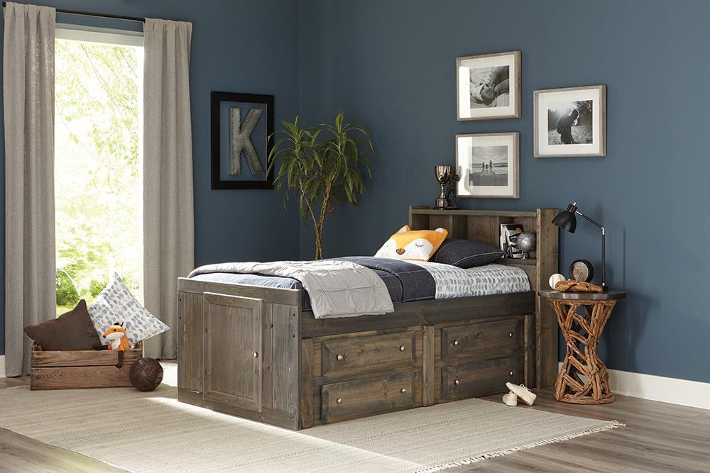 Wrangle Hill Twin Storage Bed Gun Smoke - Half Price Furniture