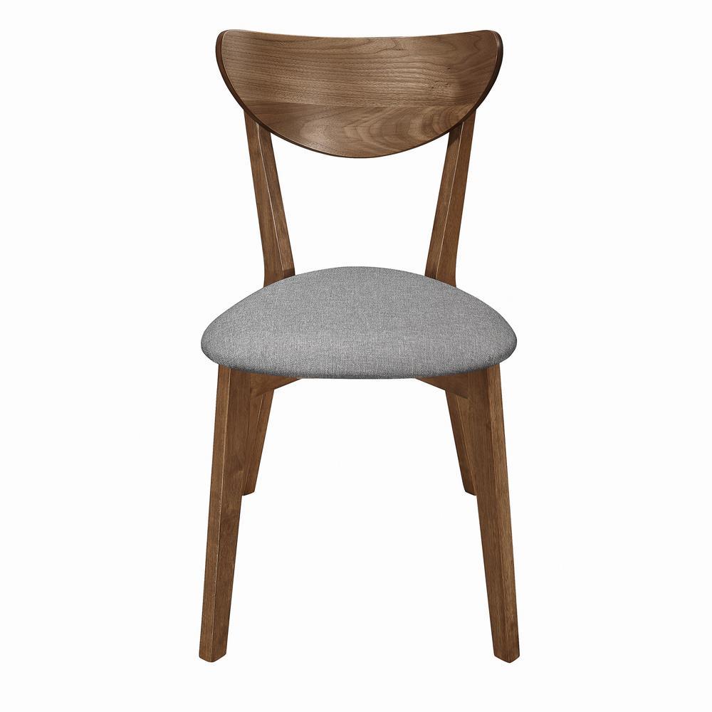 Alfredo Upholstered Dining Chairs Grey and Natural Walnut (Set of 2) - Half Price Furniture