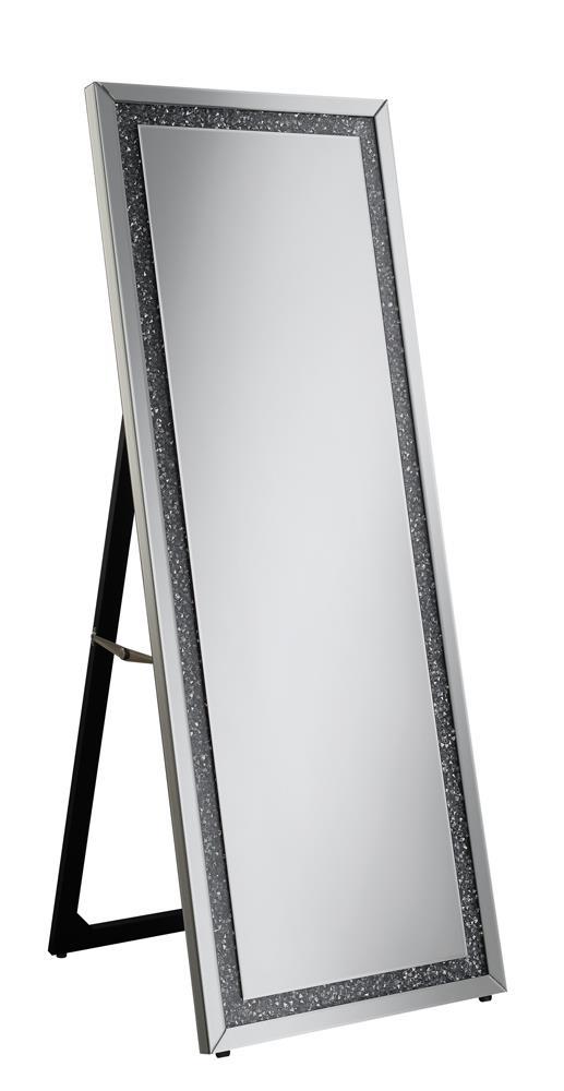 Giddish Cheval Floor Mirror Silver - Half Price Furniture