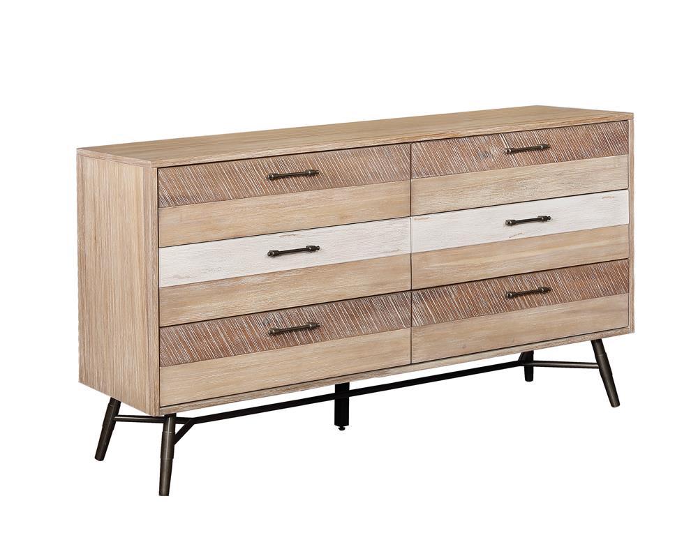 Marlow 6-drawer Dresser Rough Sawn Multi - Half Price Furniture