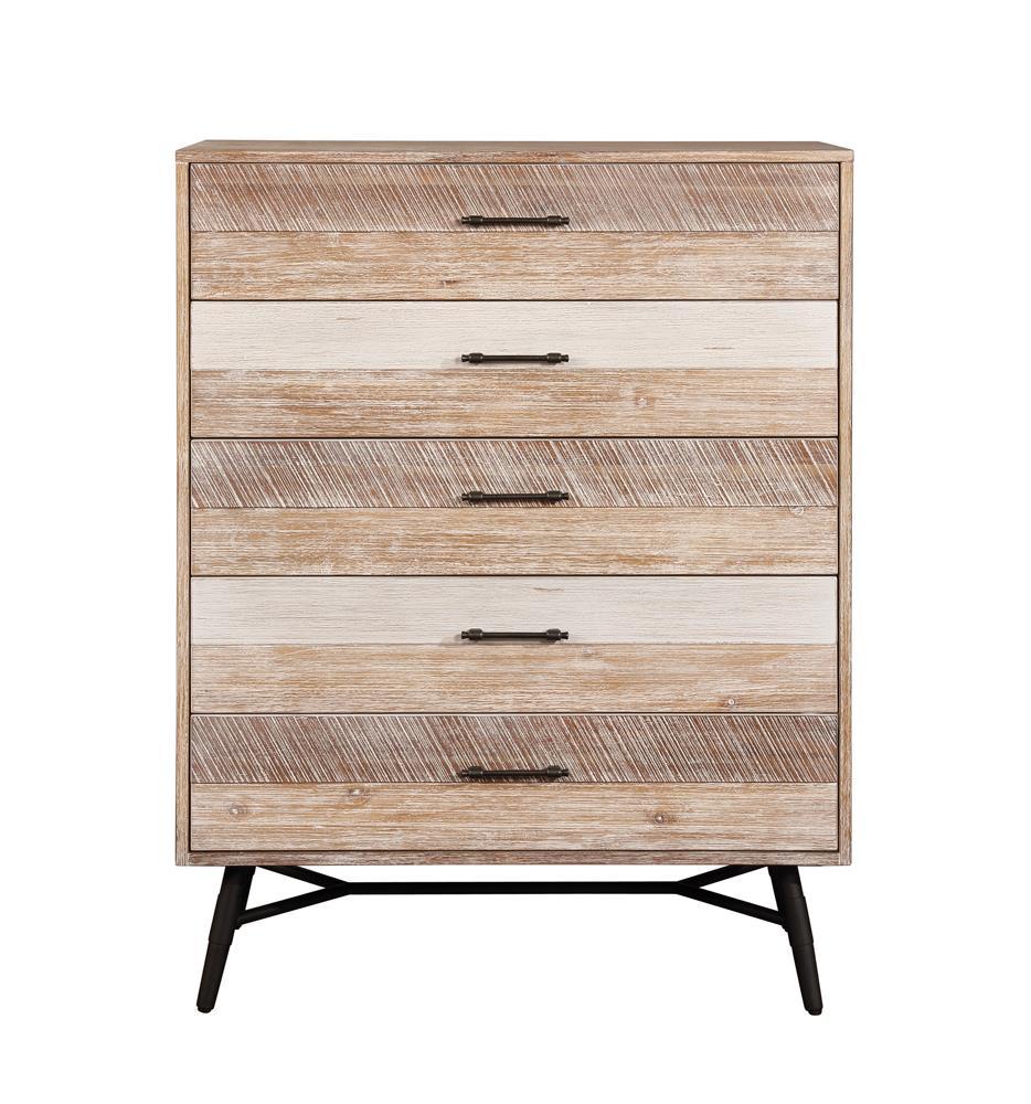 Marlow 5-drawer Chest Rough Sawn Multi - Half Price Furniture