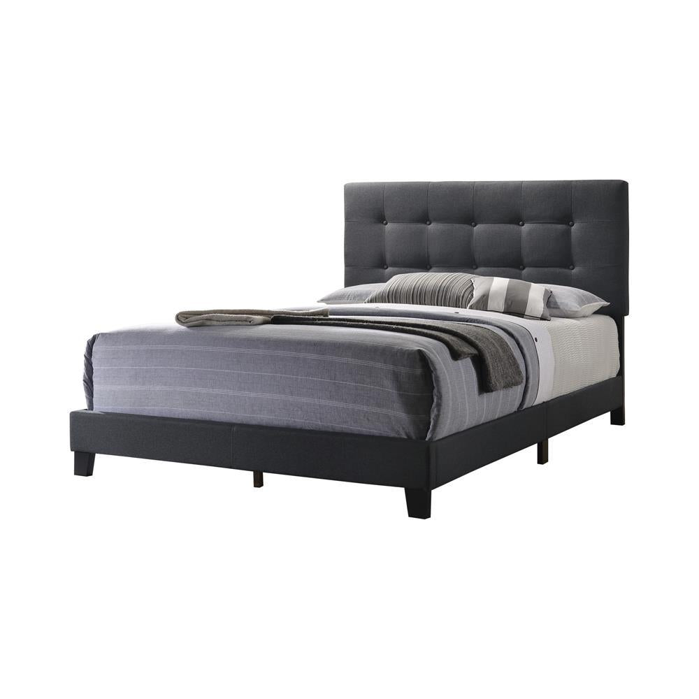 Mapes Upholstered Tufted Full Bed Charcoal - Half Price Furniture