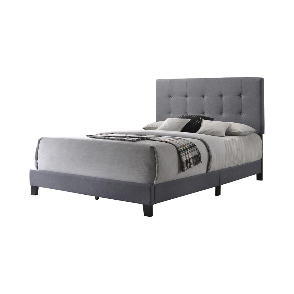 Mapes Tufted Upholstered Queen Bed Grey - Bed - Half Price Furniture