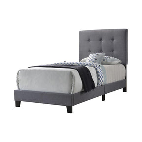 Mapes Tufted Upholstered Twin Bed Grey - Half Price Furniture