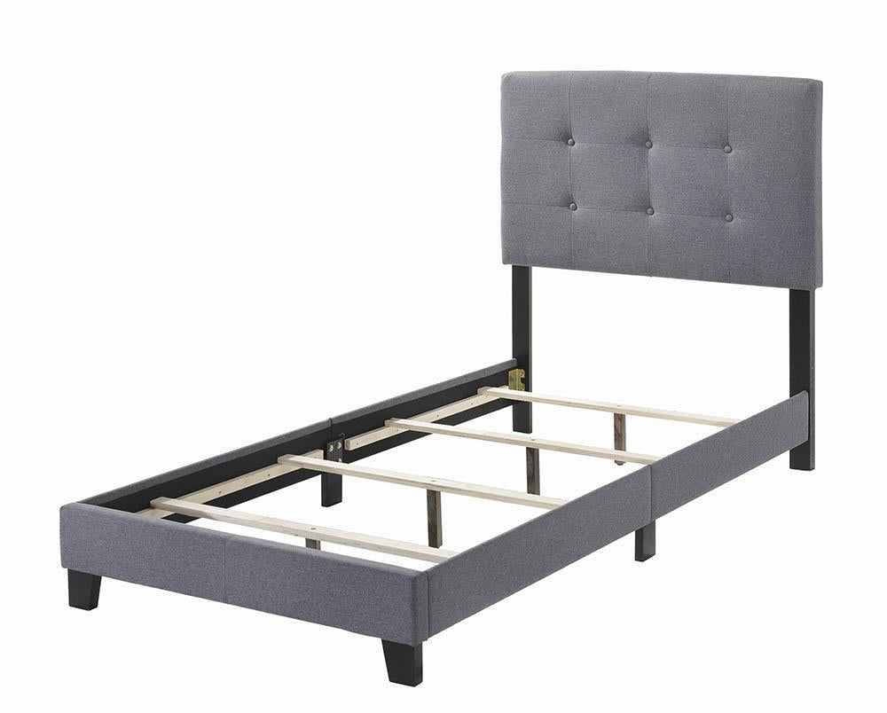Mapes Tufted Upholstered Twin Bed Grey - Half Price Furniture