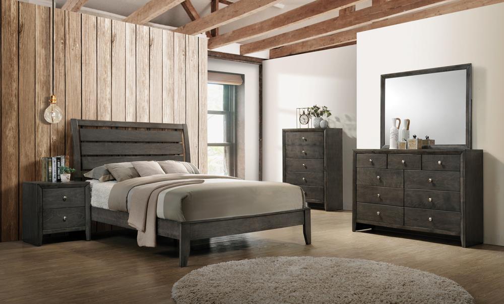 Serenity Queen Panel Bed Mod Grey - Half Price Furniture