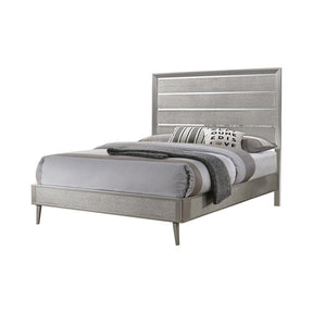 Ramon Queen Panel Bed Metallic Sterling - Half Price Furniture