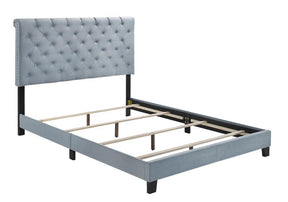 Warner Queen Upholstered Bed Slate Blue - Half Price Furniture